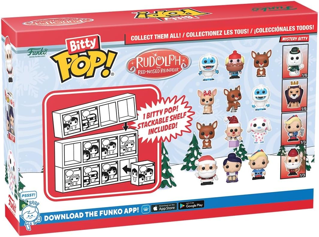 Funko Bitty Pop! Rudolph: 4 Figuras Coleccionables Mini