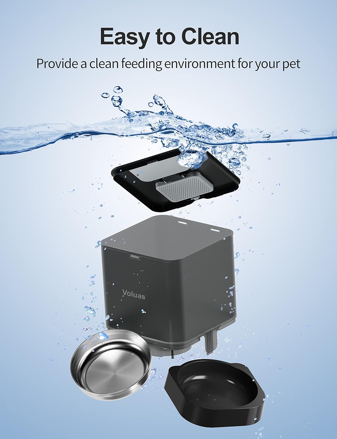 Dispensador de alimentos secos para gatos con temporizador