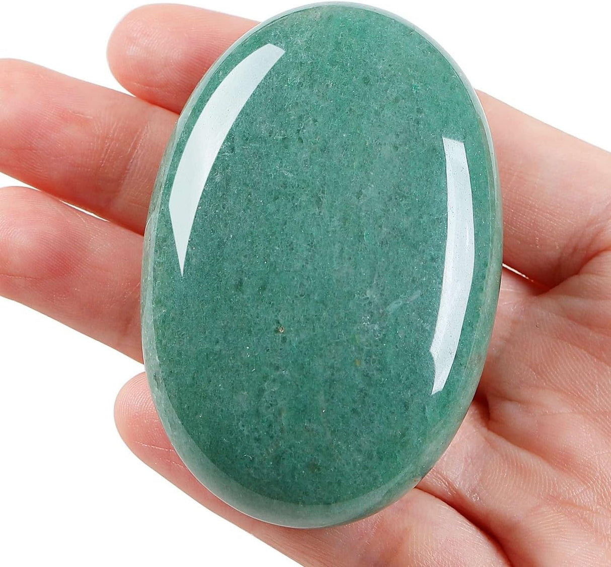 Piedra de Palma de Aventurina Verde 2.4" - Efectos Calmantes
