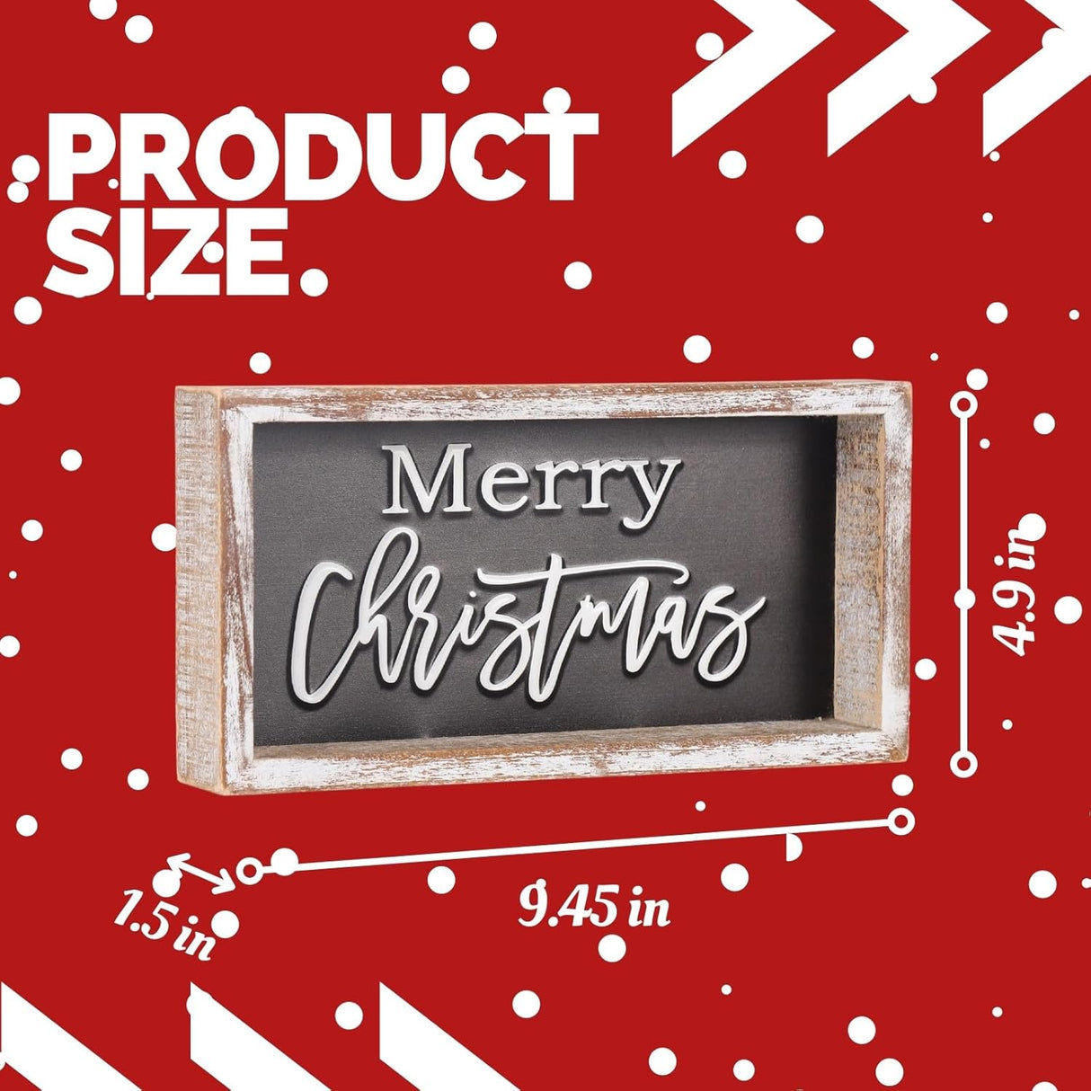 Cartel Feliz Navidad Decoración Navideña para Estantes,Metal