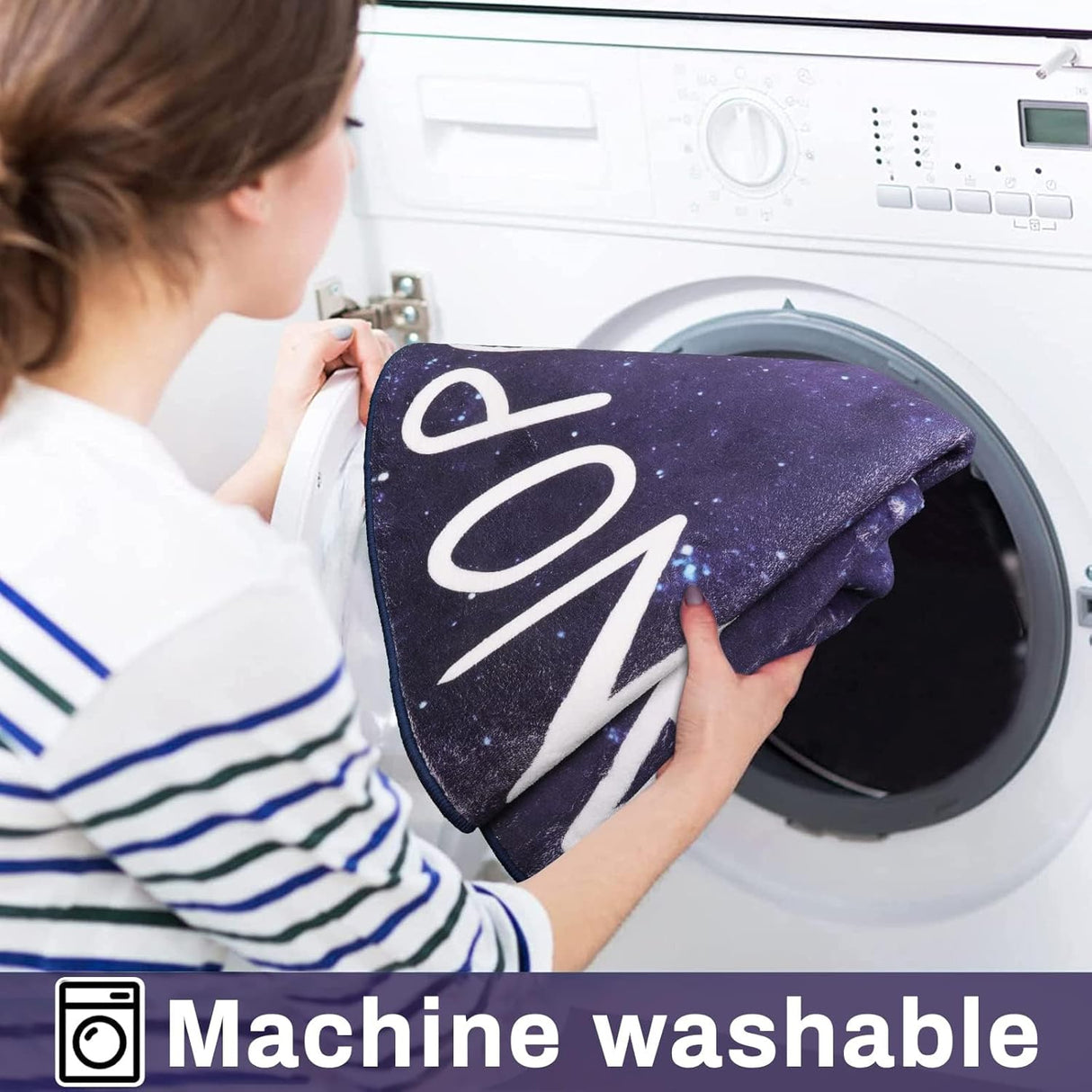 Alfombra Redonda Kids LIVEBOX, ABC, Lavable, 71 Modelo Galaxia