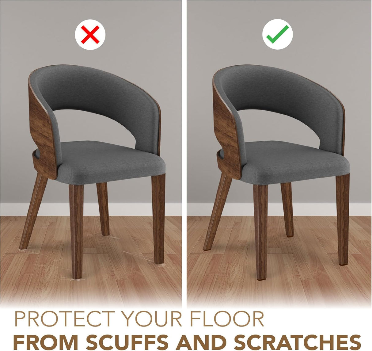 Almohadillas de fieltro para muebles Serenelife, 45 protectores