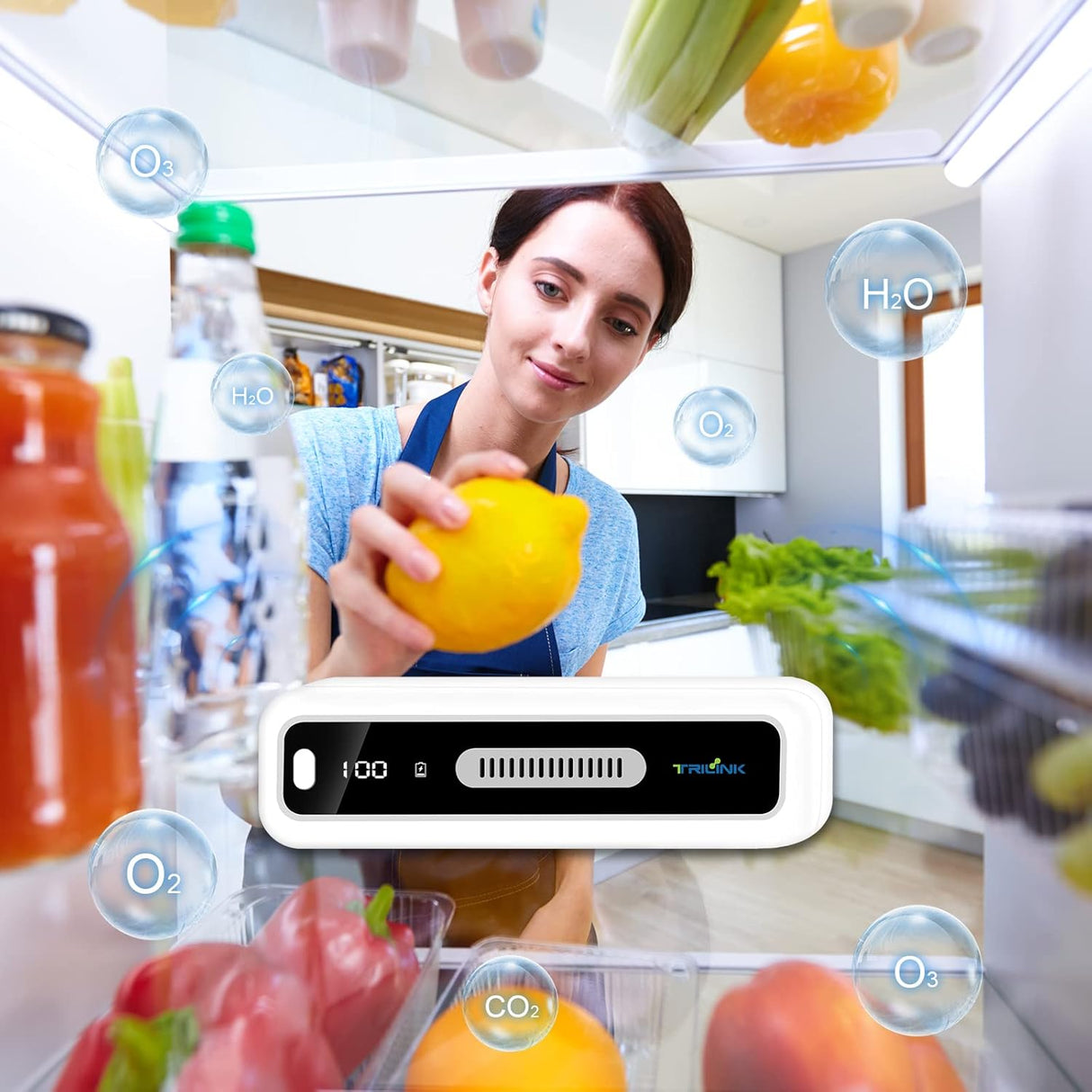 Desodorizador Mini USB, recargable, LED, más eficaz que bicarbonato