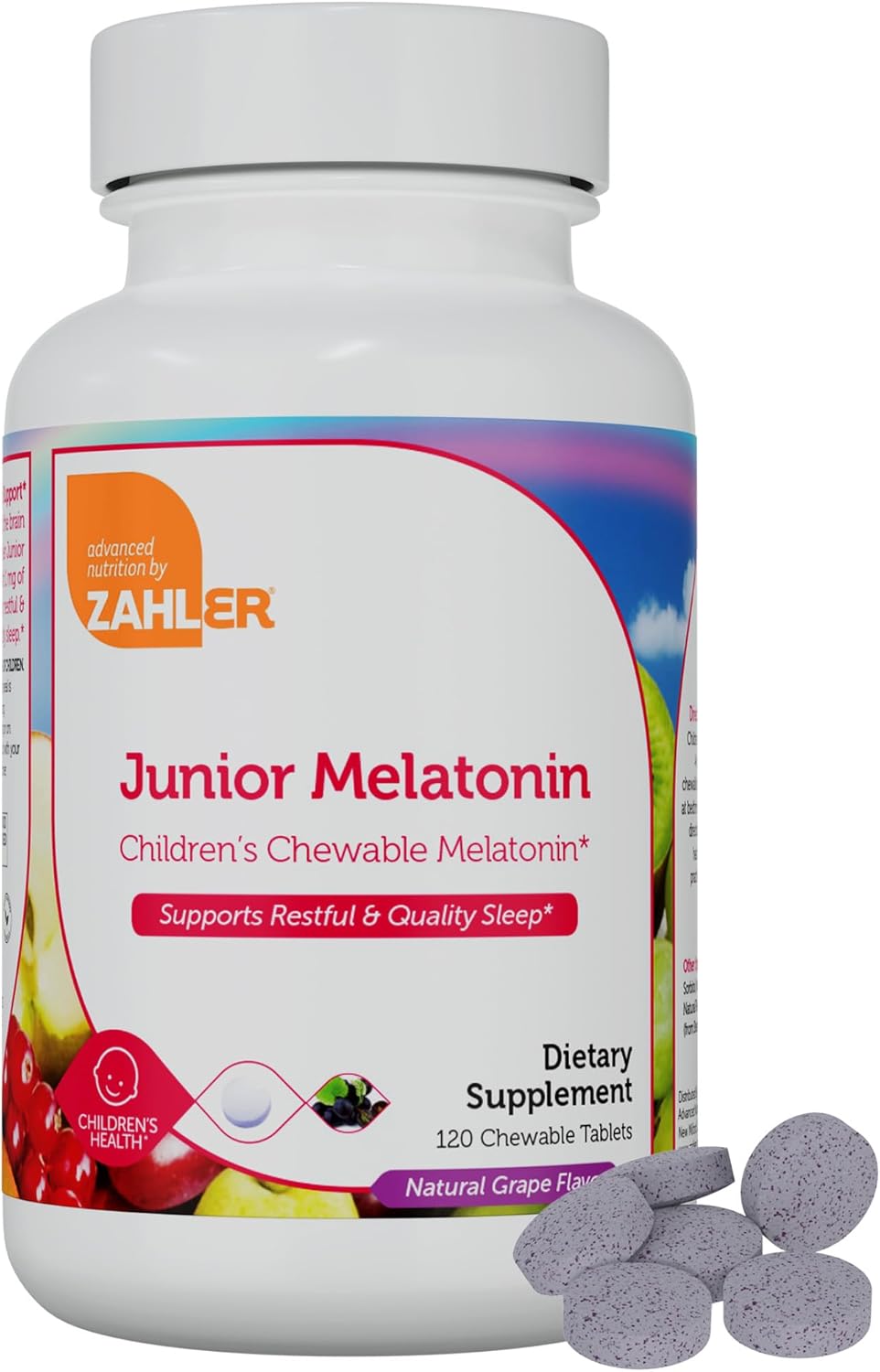 Suplemento para niños 1 mg masticable apoyo para dormir 120u