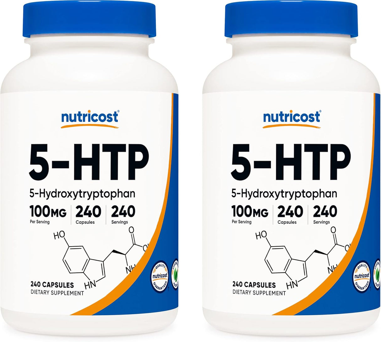 5-HTP 100mg Nutricost, 240 Cápsulas Vegetarianas, No GMO