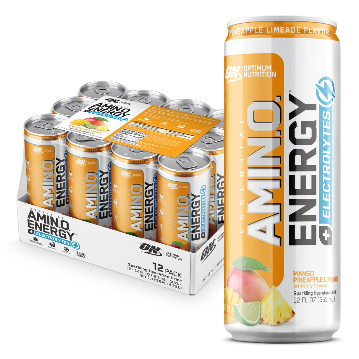 Suplemento Amino Energy Plus Electrolytes mango y piña 12ud