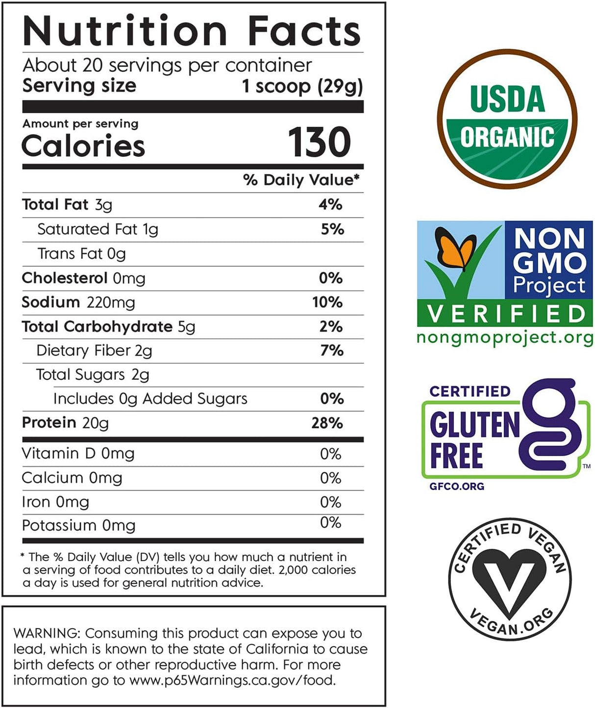 Suplementos Alimenticios Polvo de proteína a base de plantas