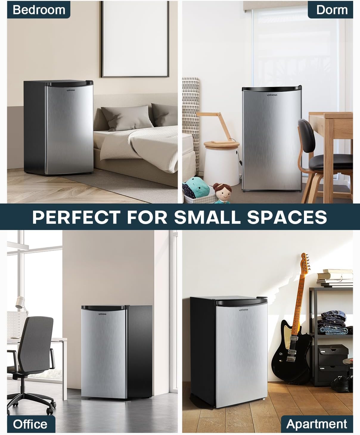 Refrigerador Mini Upstreman 3.2 Cu.Ft con Congelador SR321