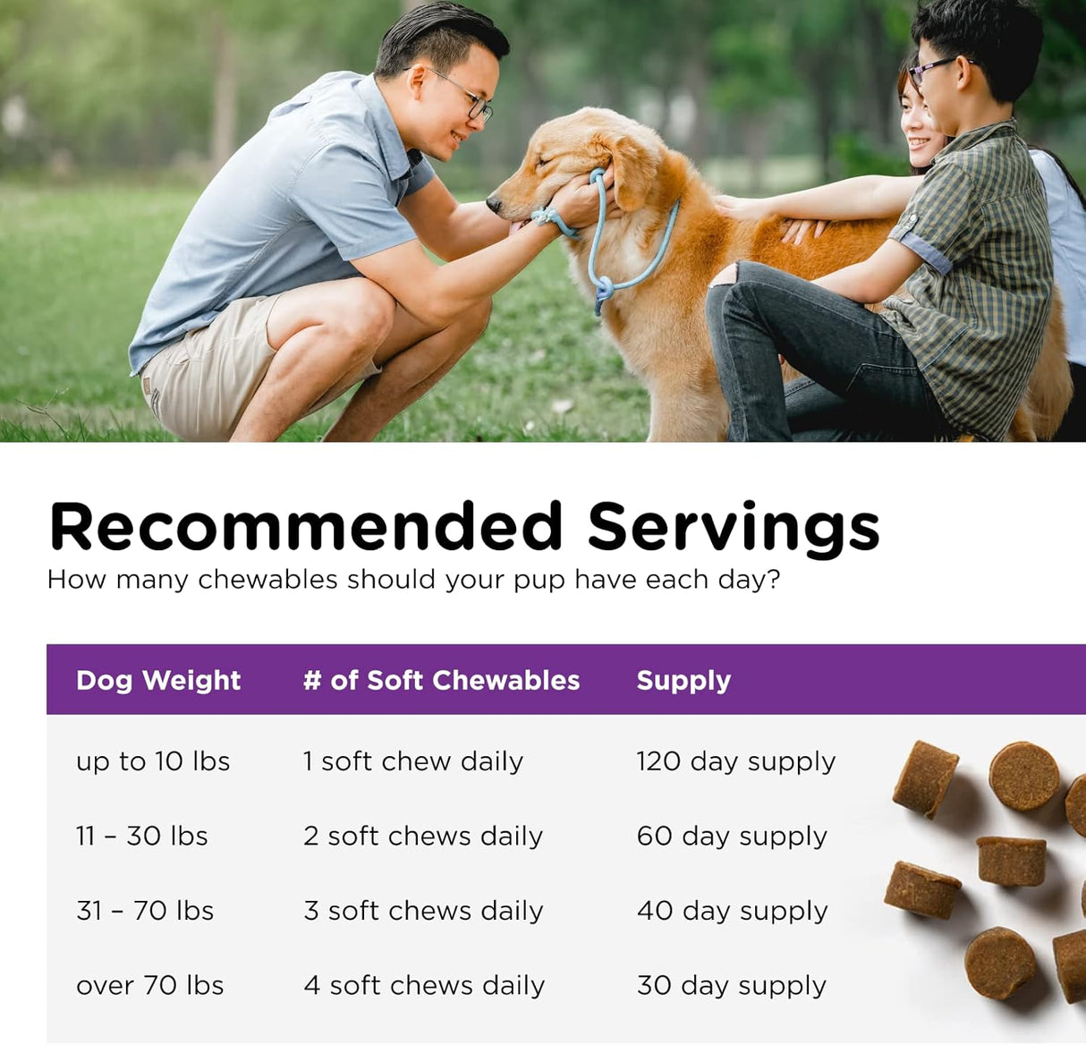Vitaminas suaves pre y probióticos para perros