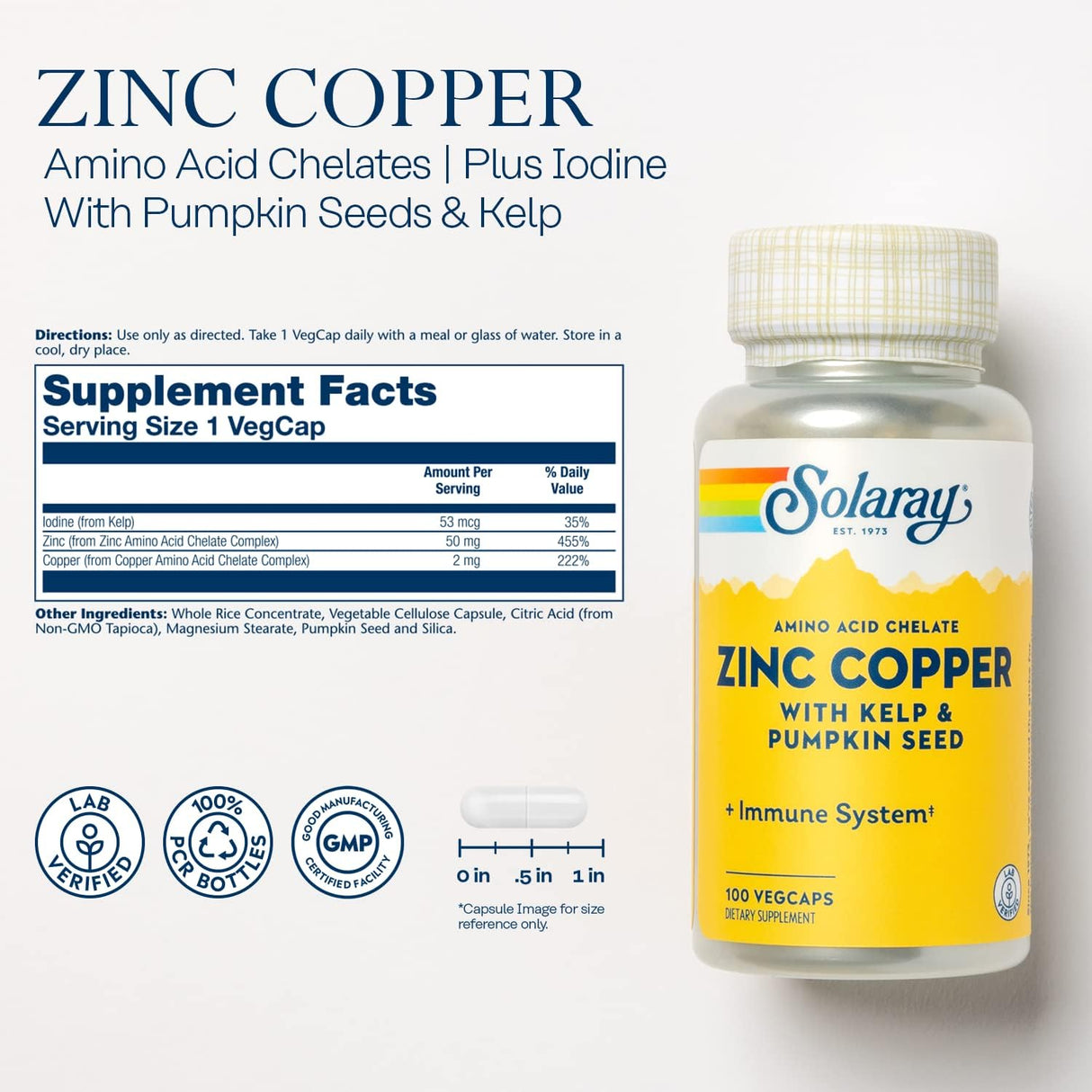 Suplementos de aminoácidos de cobre y zinc apoyo saludable