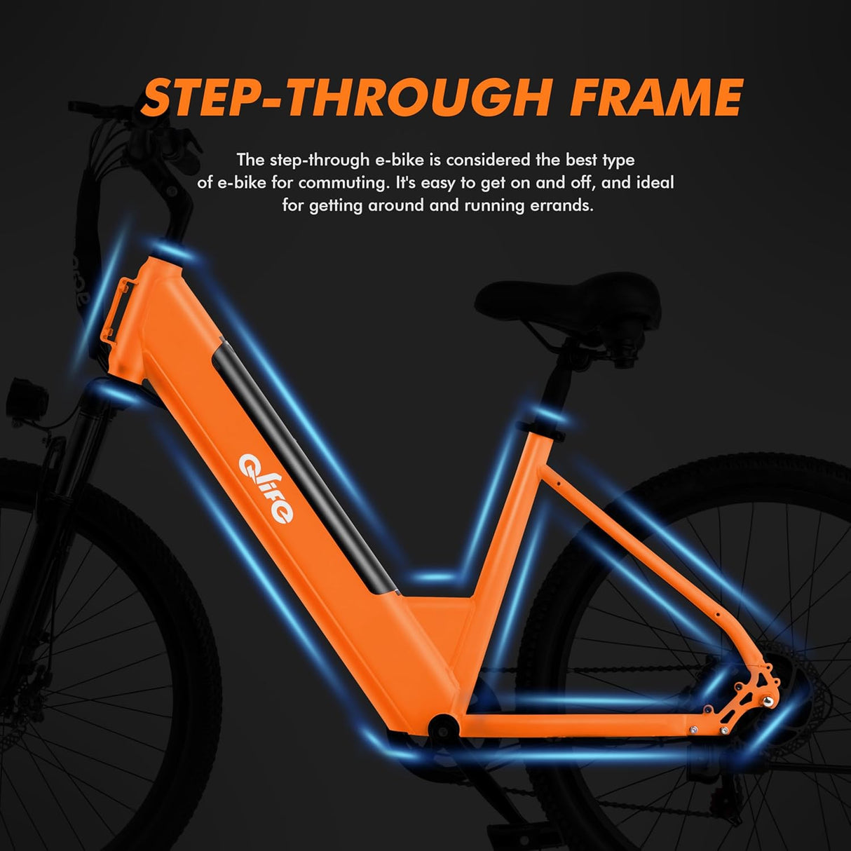 Bicicleta Eléctrica Cityone 26 750W, Batería Removible, 7 Velocidades