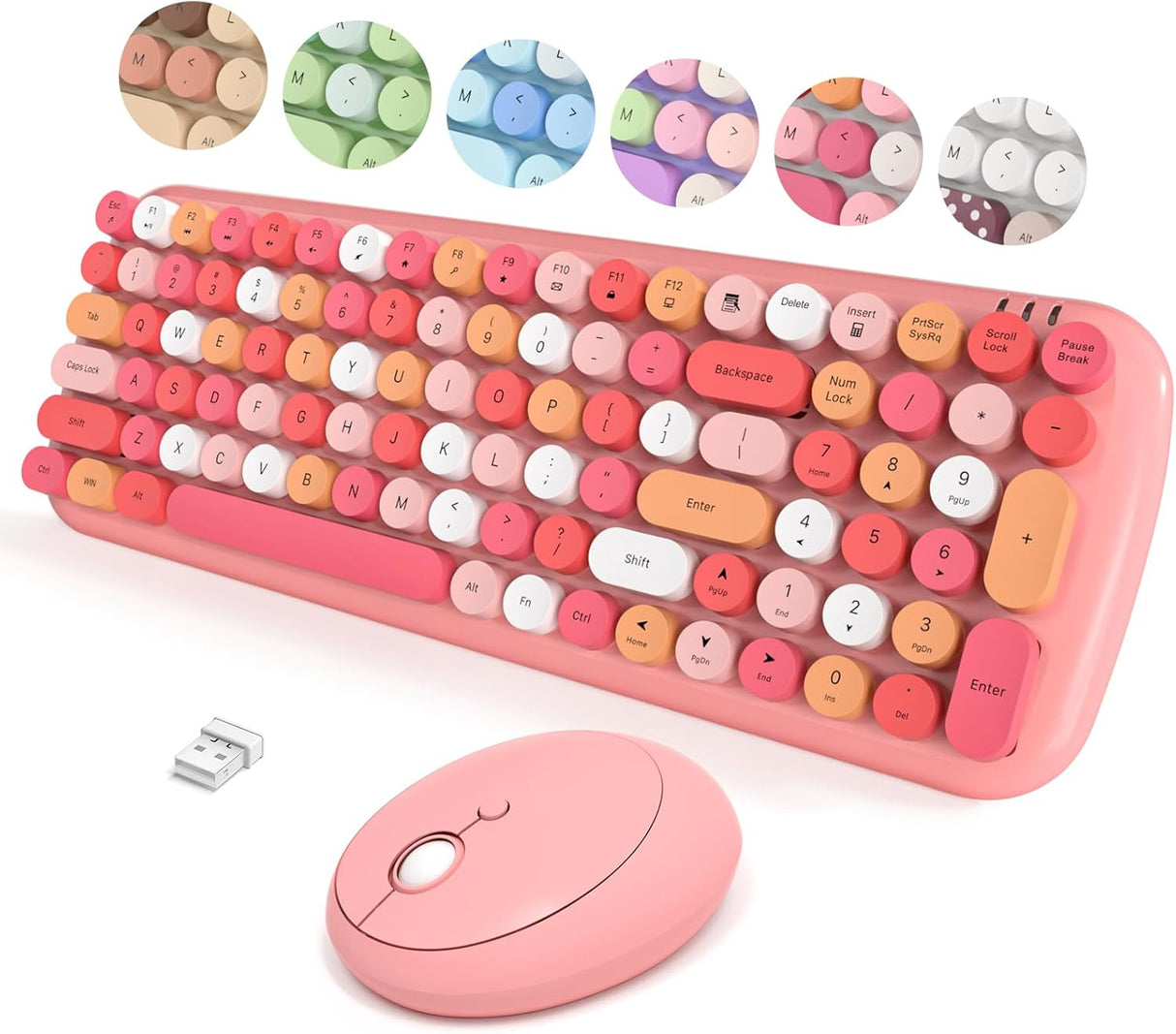 Combo Teclado y Ratón Inalámbrico MOFII, Retro, 2.4GHz