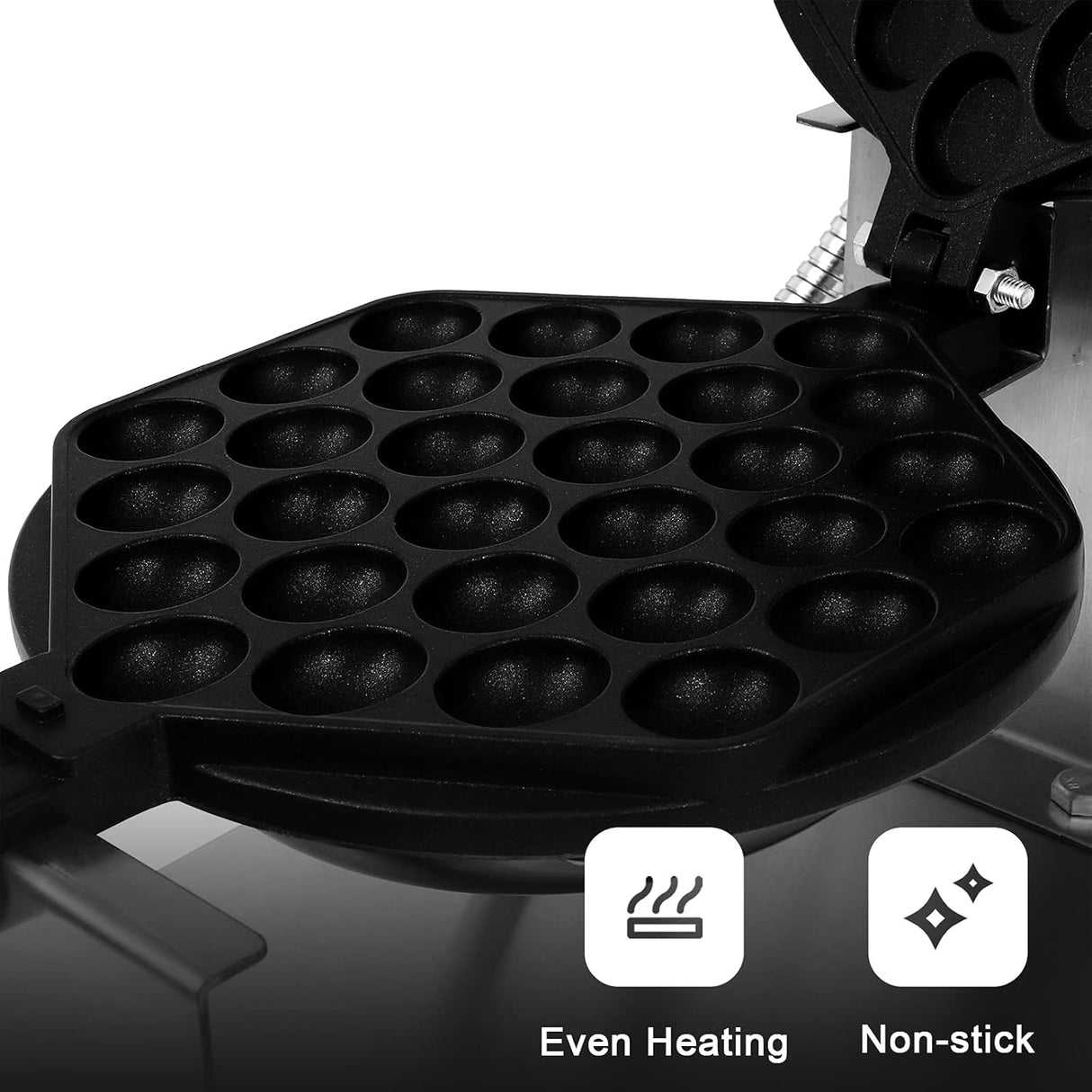 Máquina de Waffles Bubble, Acero Inoxidable 304, 1400W 110V