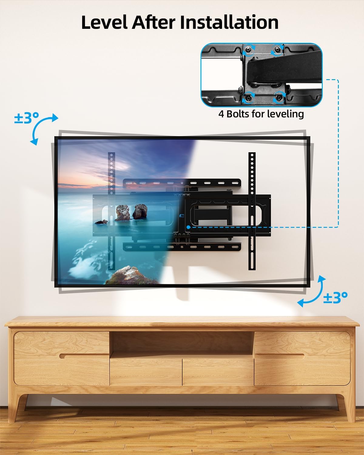 Soporte de Pared HOME VISION para TV 32-84, Full Motion, VESA 600