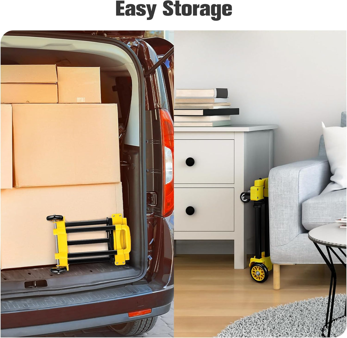 Carretilla Plegable KEDSUM 290 lbs, Liviana y Resistente, Modelo 2023