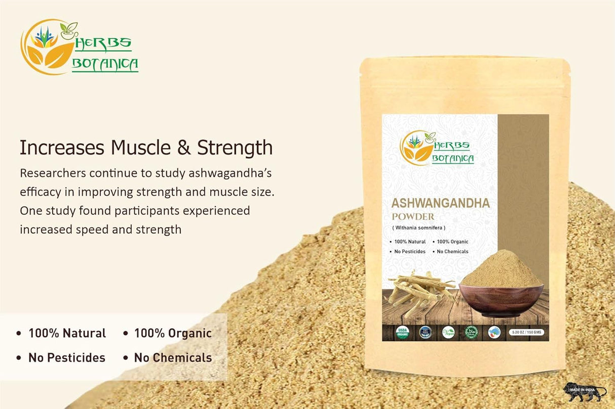 Polvo Orgánico de Raíz de Ashwagandha, Suplemento Ayurvédico
