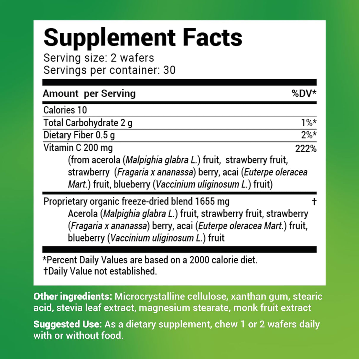 Complejo de Vitamina C Natural de 4 Bayas, Sin OMG