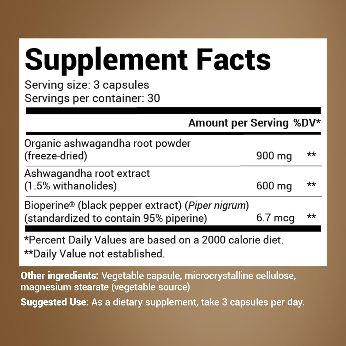 Dr. Bergs Ashwagandha con suplemento de pimienta negr 90cáp