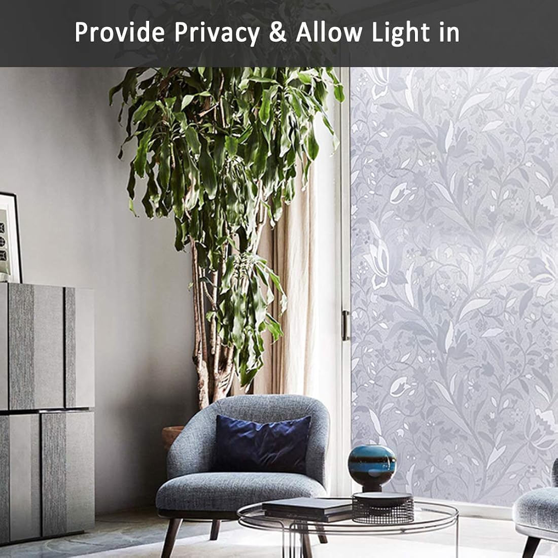 Película decorativa para ventana, película de privacidad