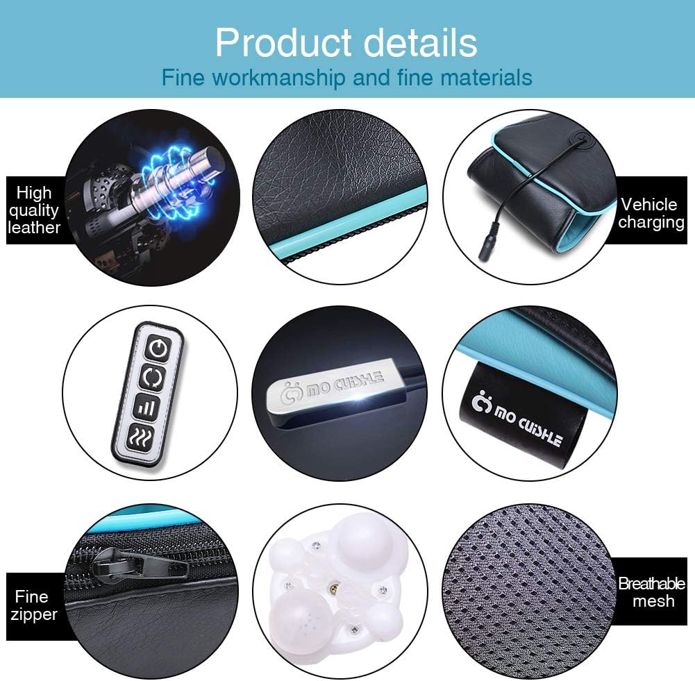 Masajeador Shiatsu Mo Cuishle 4D con Calor para Espalda y Cuello