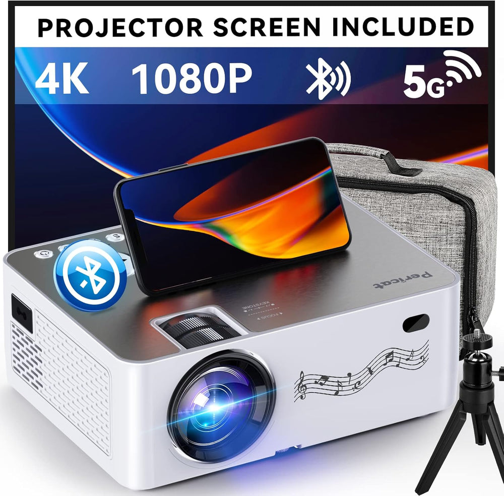 Proyector WiFi y Bluetooth 1080P, 5G, Pantalla 350