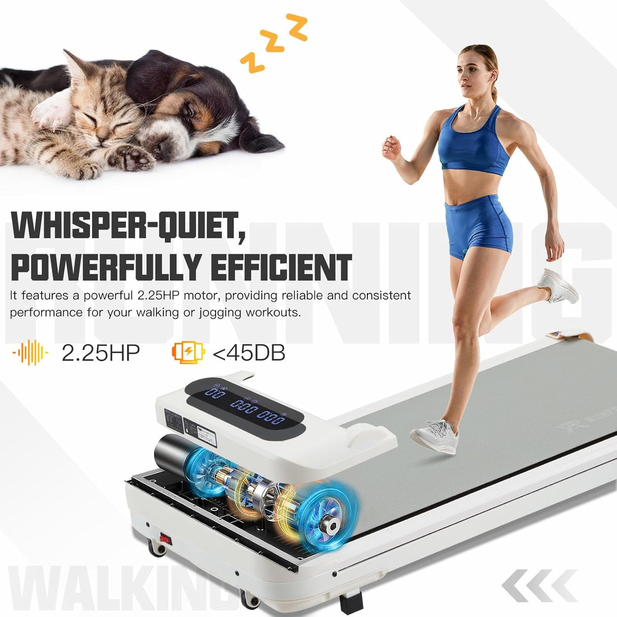 Caminadora Bajo Escritorio, portátil, control remoto, 2 en 1