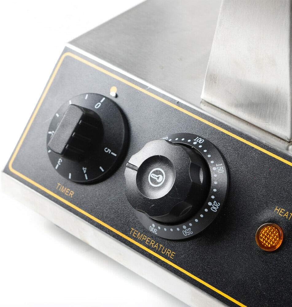 Máquina de Waffles Doble Cabeza 2600W Acero Inoxidable