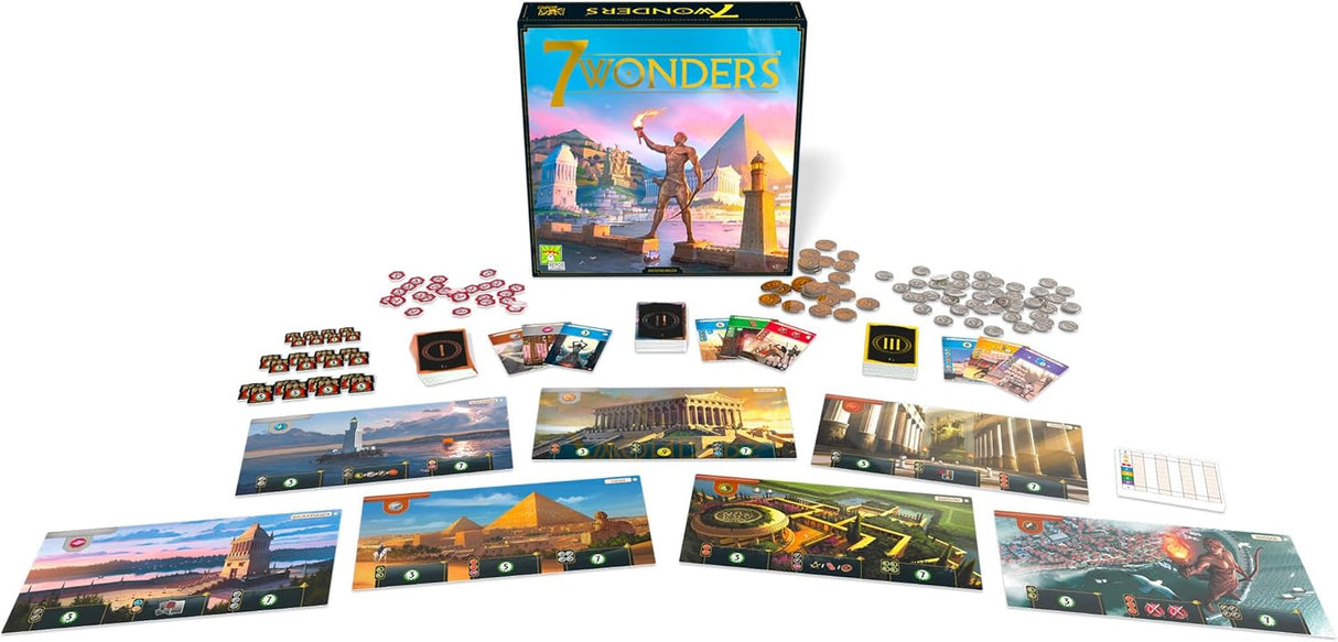 Juego de Mesa 7 Wonders, Repos Production, Estrategia, 3-7 Jugadores