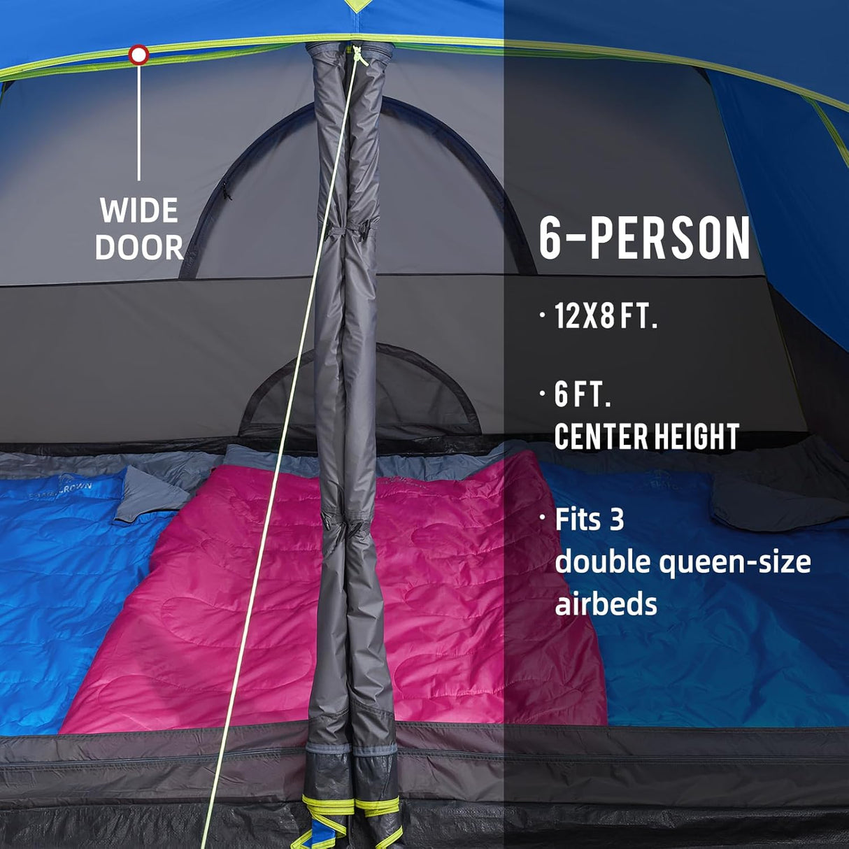 Tienda CAMEL CROWN Carpa 4/6 Personas Impermeable y Fácil Montaje