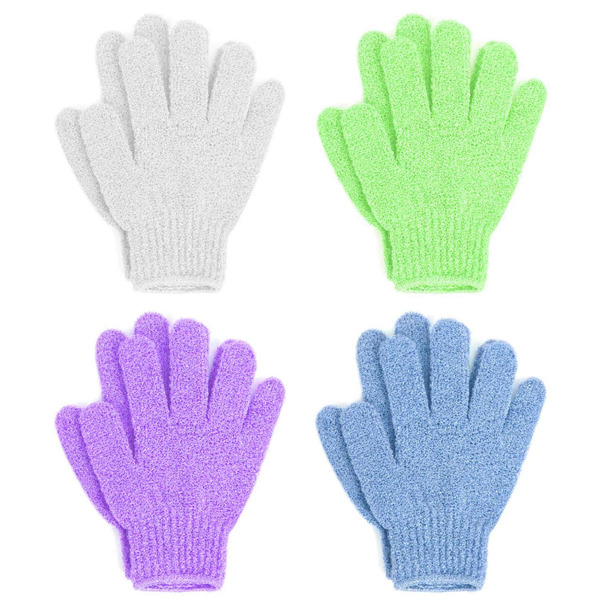 Guantes Exfoliantes Linda, Pack de 4, Suaves y Efectivos