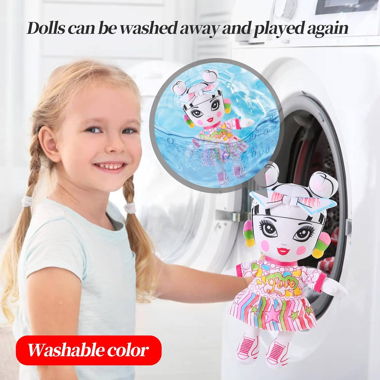 DRAWMYTOY, peluche Doodle para niños (gato pescado)