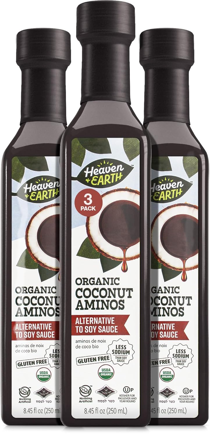 Aminos de Coco Heaven & Earth 8.4 oz, Sin Soja, Paleo, Kosher