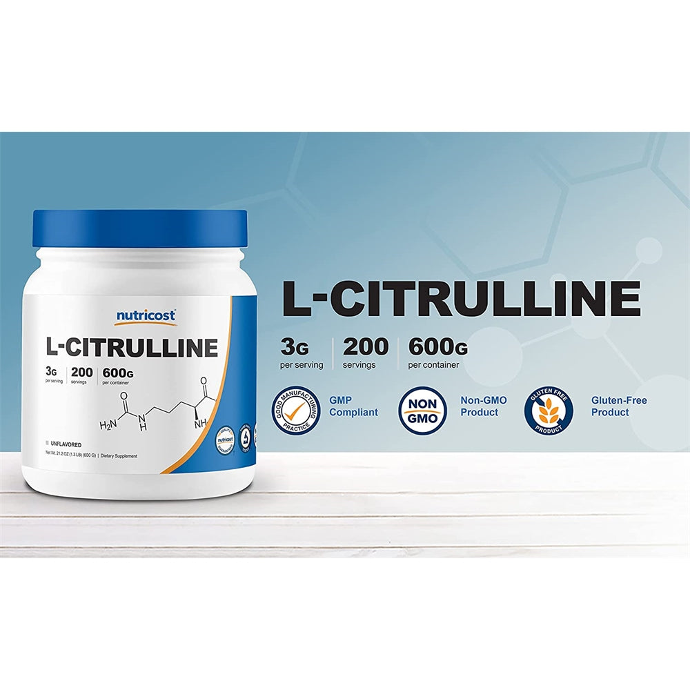 Suplemento Polvo puro de L-citrulina (base) 21.16 oz