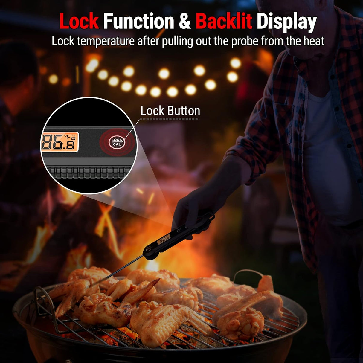 Termómetro Digital Instantáneo ThermoPro, Impermeable, Modelo TP-01