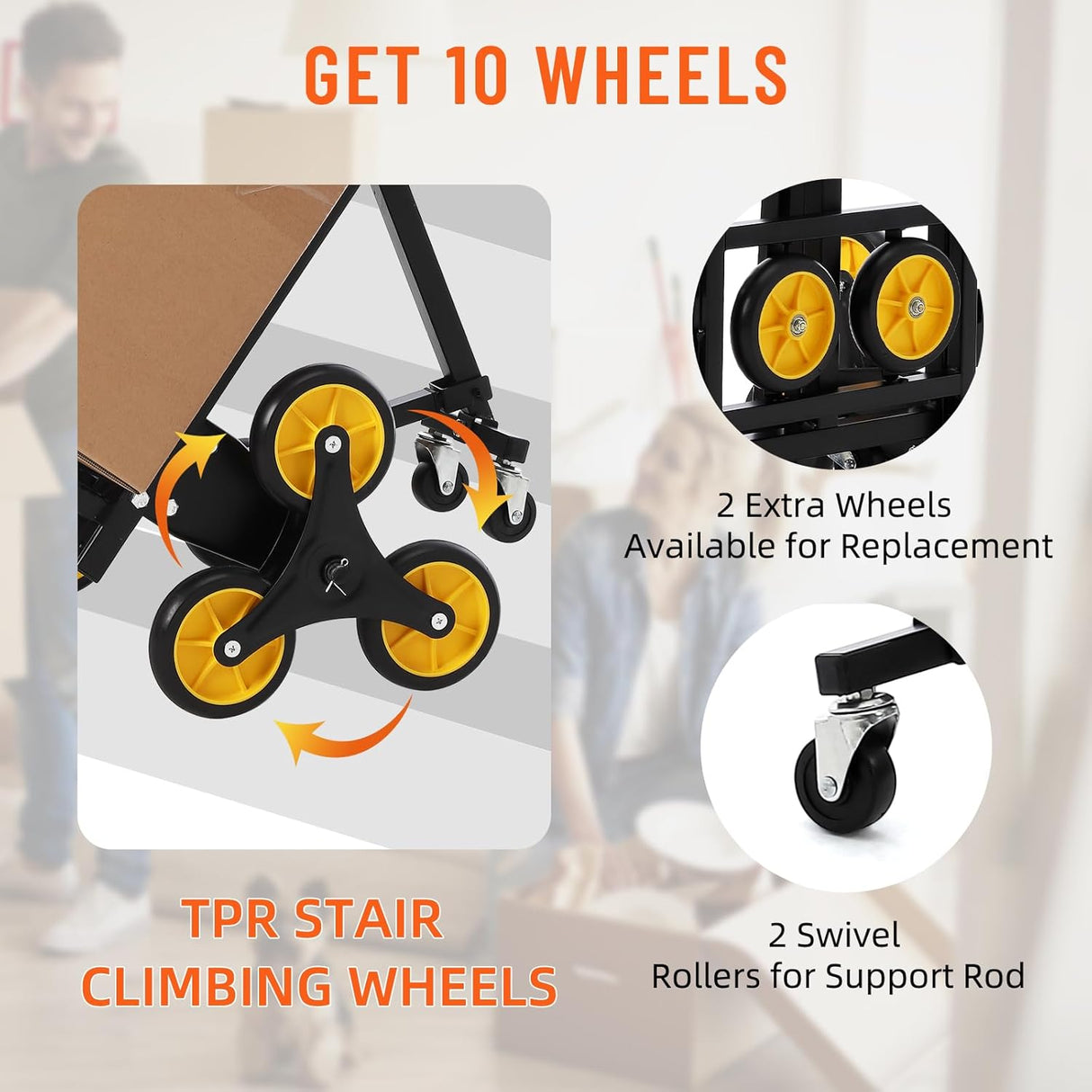 Carretilla Escaladora, capacidad 330 lb, plegable, modelo X123