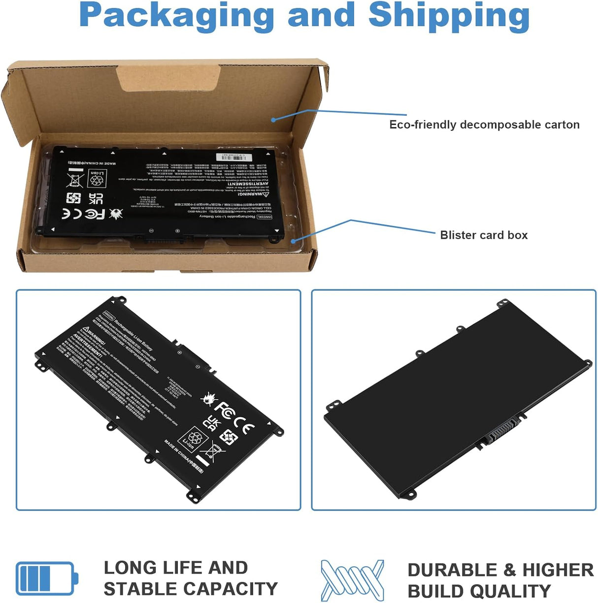 Batería Laptop HW03XL L97300-005 41.04Wh para Pavilion 15/17