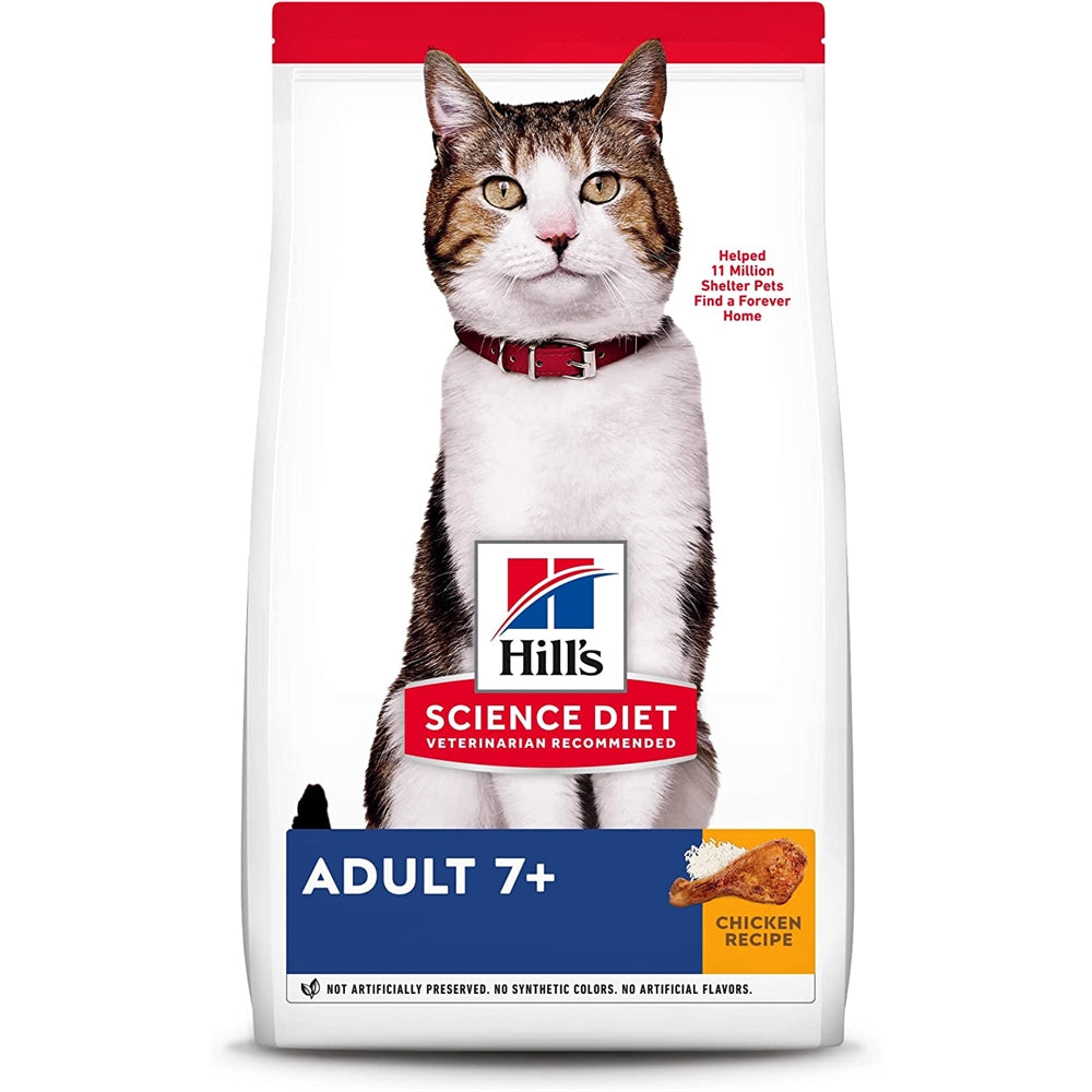 Alimento seco para gatos, adultos mayores de 7 años