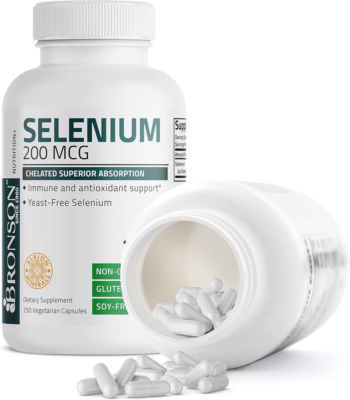 Suplementos Selenio de 200 mcg para sistema inmunológico