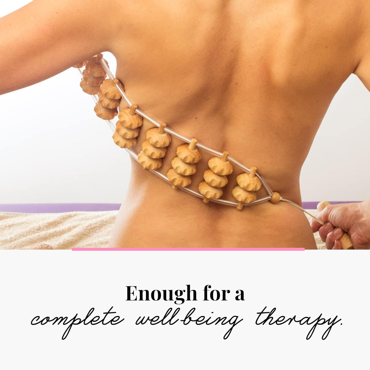 Masajeador de Espalda Tuuli, Ruedas y Cuerda, 47.2 pulgadas