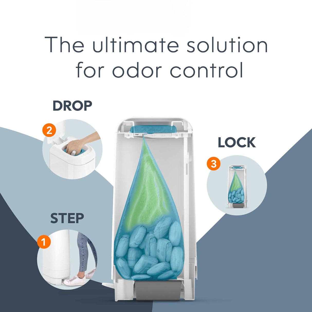 Pañalera Diaper Genie Signature con 1 Recarga y 18 Bolsas