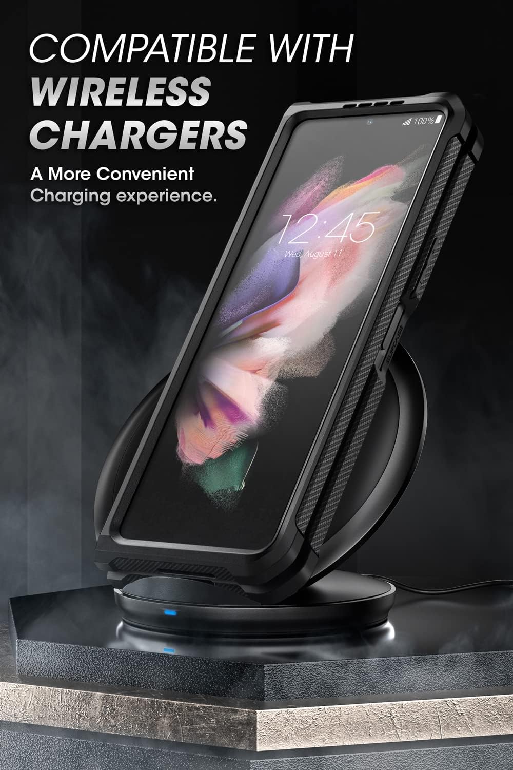 SUPCASE Unicorn Beetle - Funda protectora para Galaxy Z Fold 3 5G (2021), resistente clip para cinturón a prueba de golpes, con protector de pantalla integrado y soporte (negro)