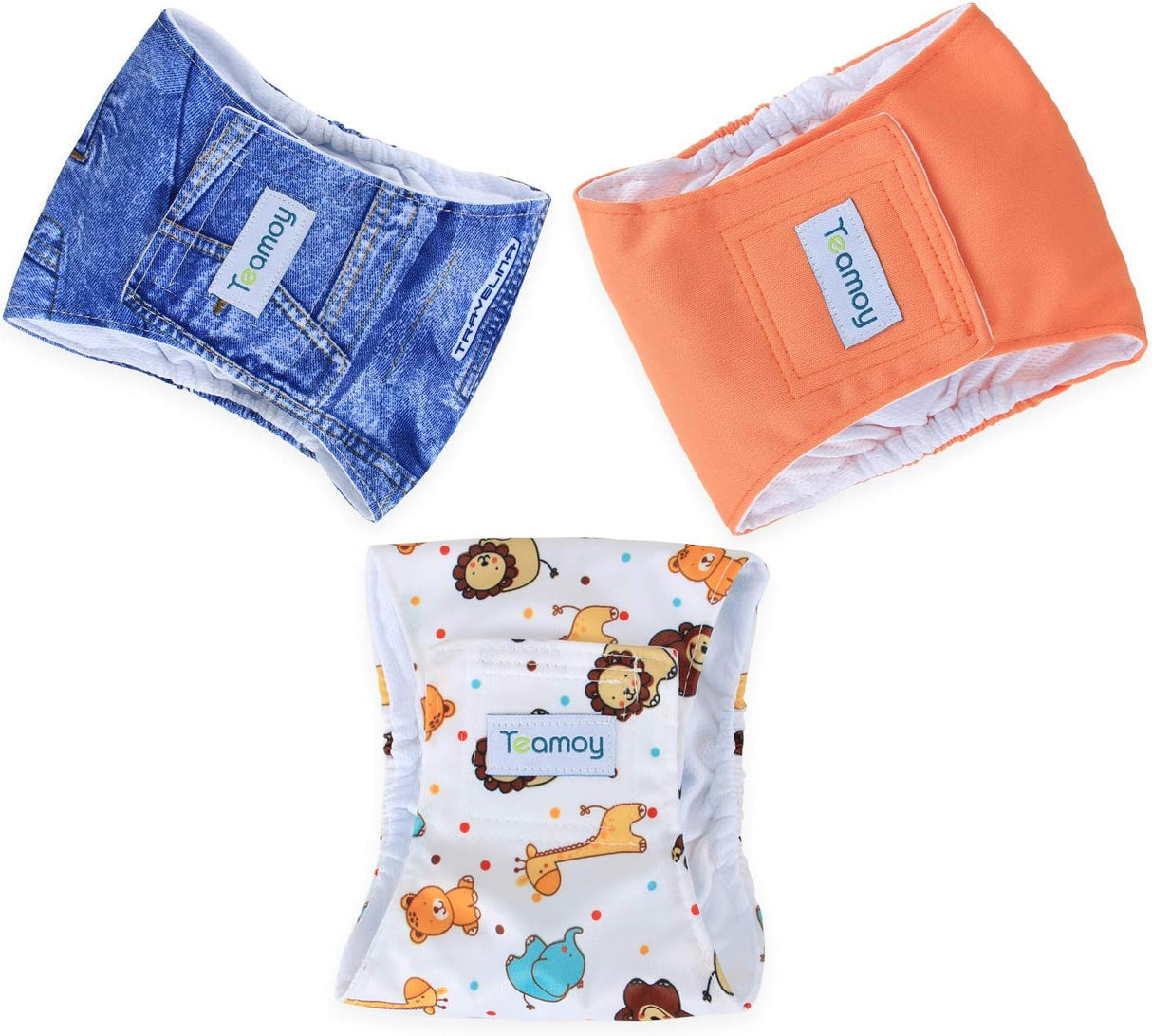 Pañales envolventes reusables para perros machos Teamoy