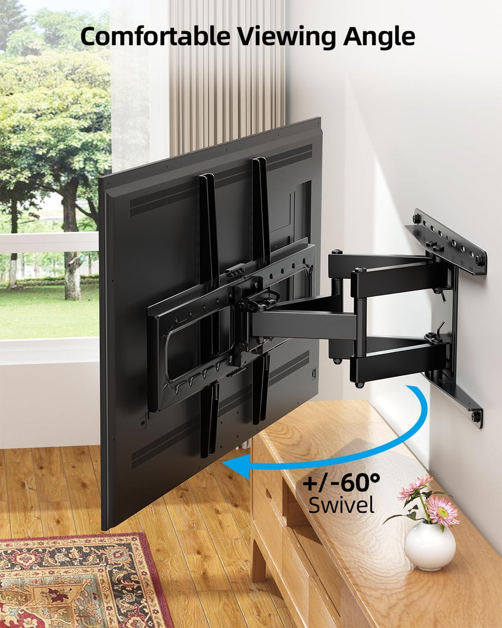 Soporte de Pared HOME VISION para TV 32-84, Full Motion, VESA 600