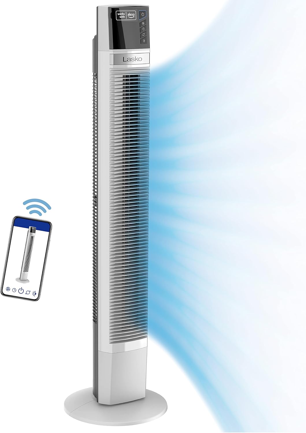 Lasko Ventilador Torre Oscilante Controlado por Voz T48401