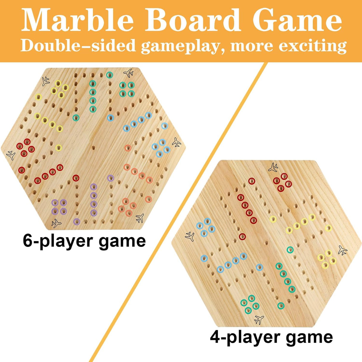 Juego de Mesa Aggravation Wahoo, 4-6 Jugadores, 30 Canicas