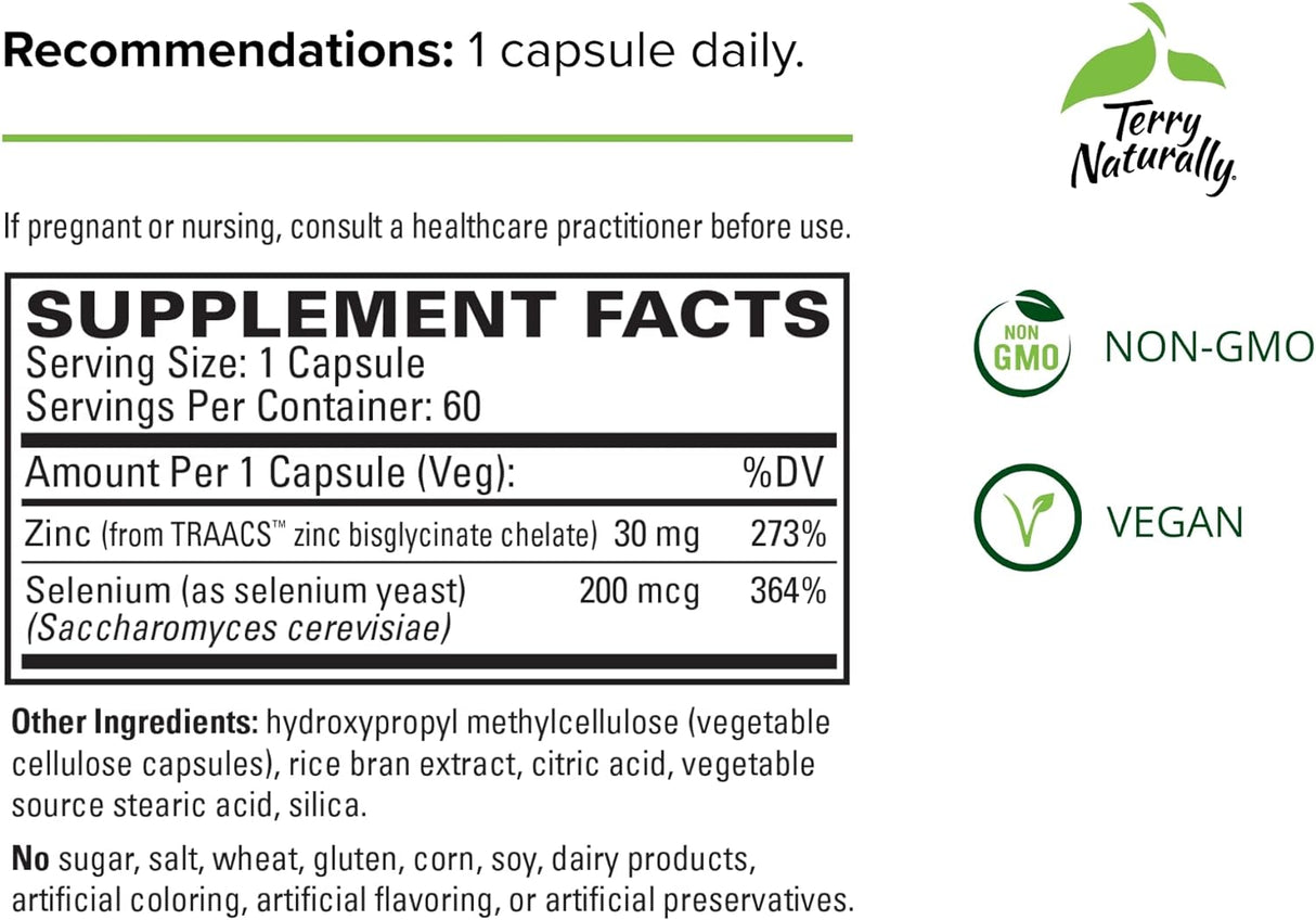 Suplementos Zinc Plus Selenio 60 und Apoyo inmunológico