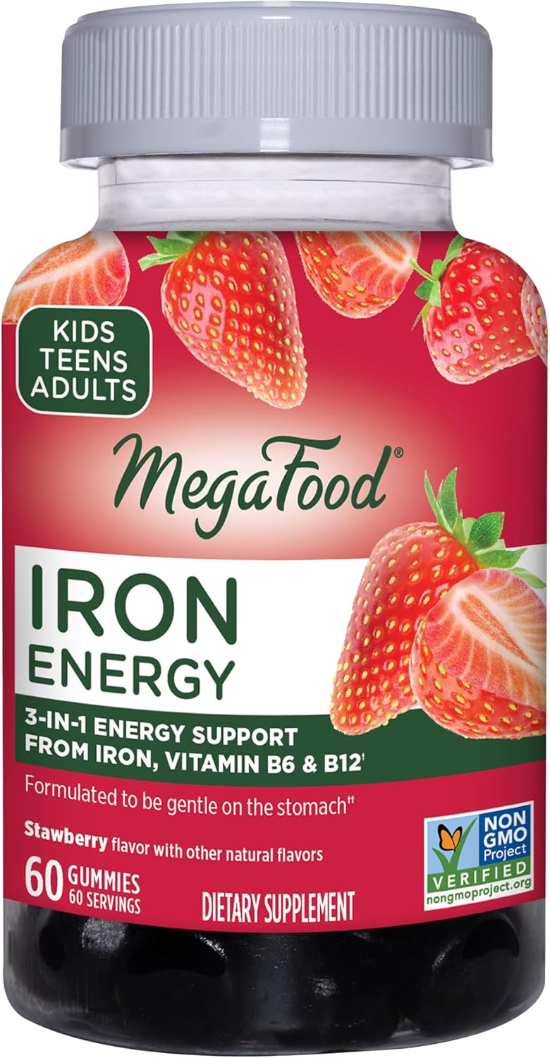 Suplemento MegaFood Iron Energy Gummies hierro vegano