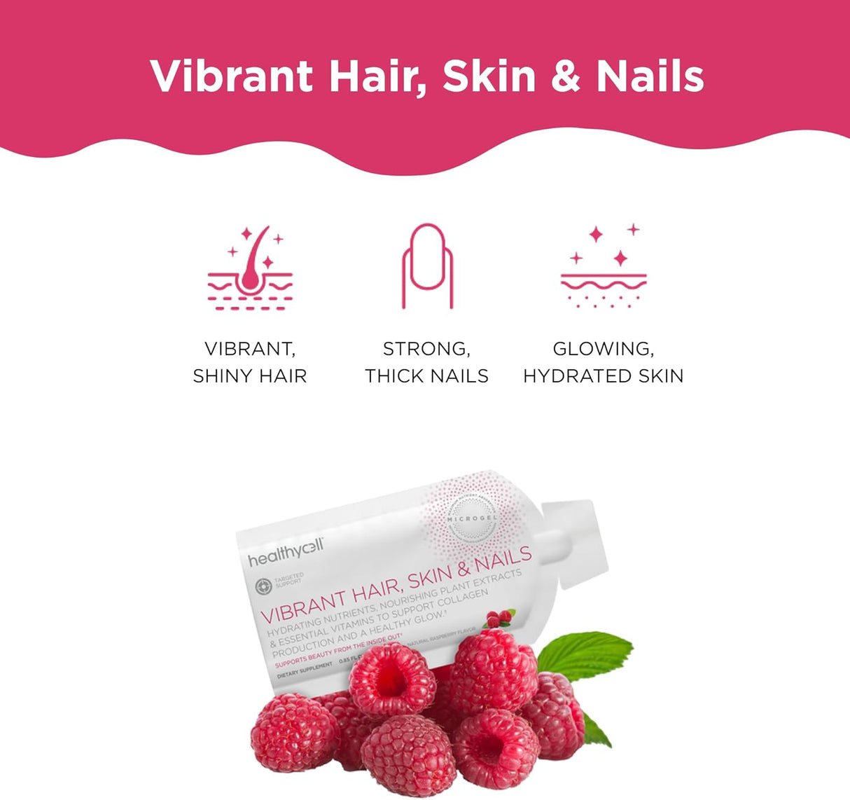 Healthycell Microgel de vitamina vibrante para cabello piel