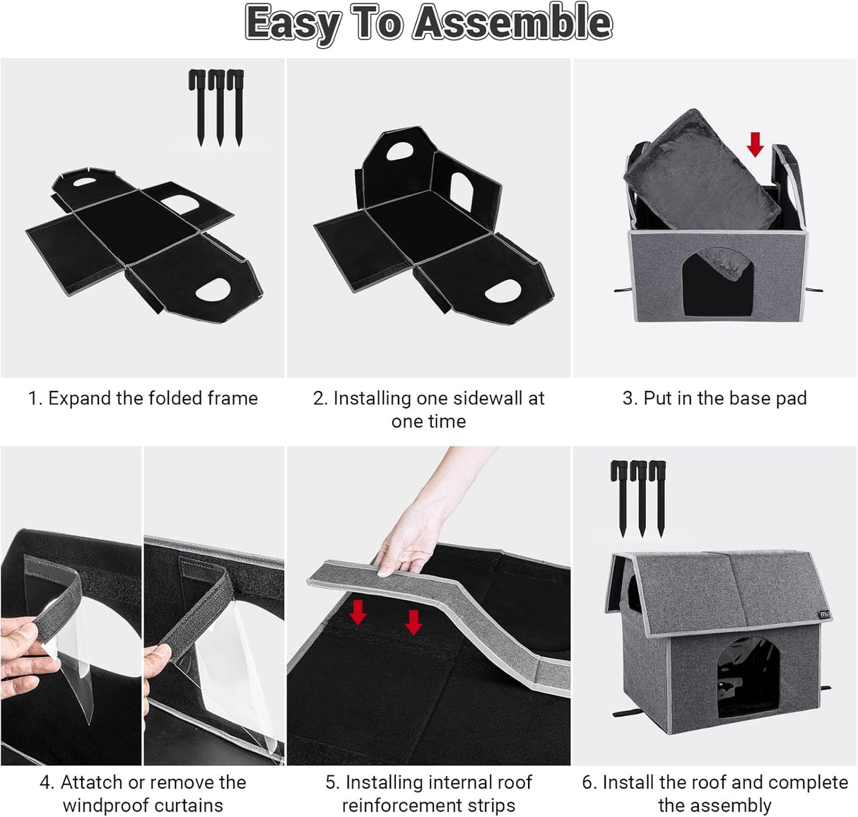 Casa para Gatos MIU Color, Aislada, Grande, 17.1 x 15 x 16.6