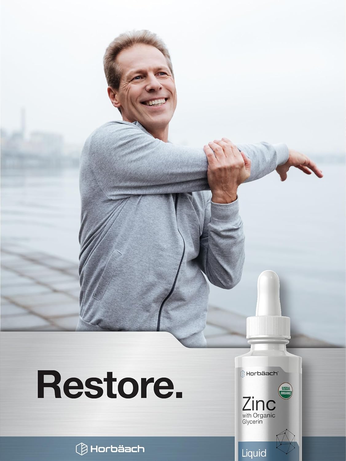 Horbäach Zinc Líquido 2oz con Glicerina Orgánica Vegan